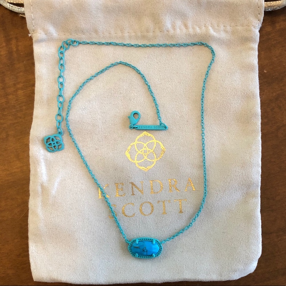 Kendra Scott Elisa Matte Turquoise Necklace